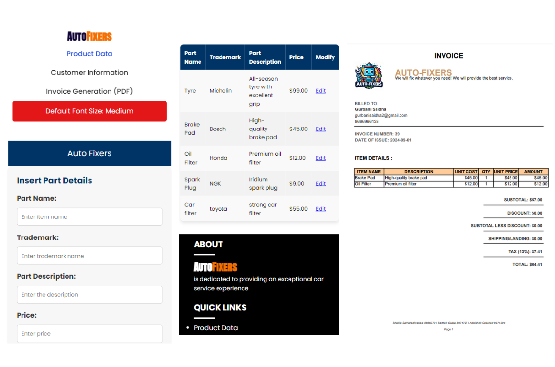 This is a picture of the Auto-Fixers Website.